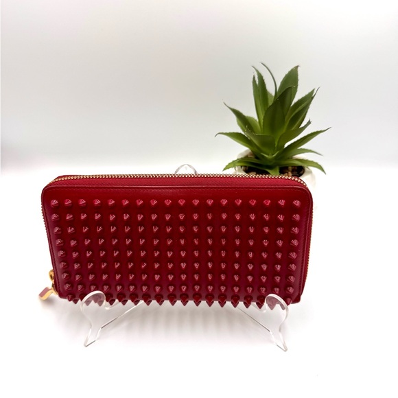 Christian Louboutin Red Panettone Leather Wallet #529 - Picture 1 of 6